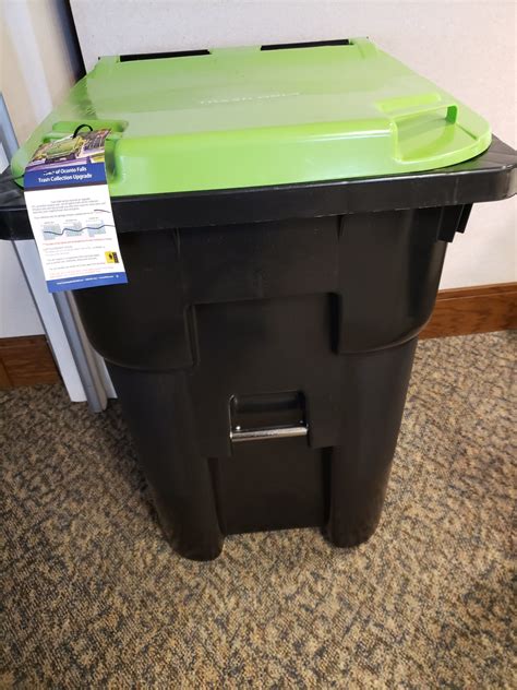 GFL Garbage Bin Front View - City of Oconto Falls WI