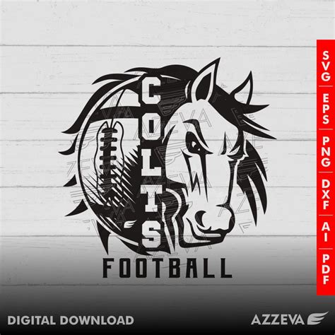 COLTS Football Design Png Eps Ai Dxf Png Pdf Jpg and Svg - Etsy