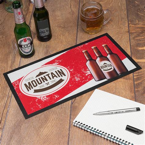 Personalised Bar Runner. Custom Bar Mats With Logos, Designs