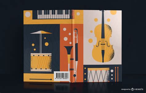 Vintage Music Illustration Book Cover Design Vector Download