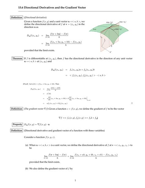 15.6 Directional Derivatives and the Gradient Vector