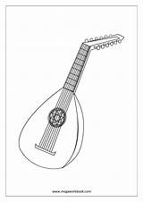 Mandolin Coloring Pages sketch template