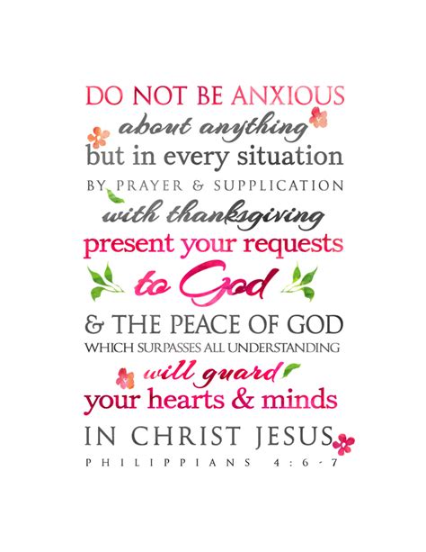 Philippians 4:6-7 Printable | Inspirational scripture, Bible verses ...