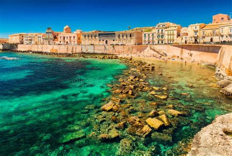 Cityscape of Ortygia, the Historical Center of Syracuse, Sicily, Italy ...