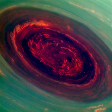 ESA - Saturn’s north-pole hurricane close up