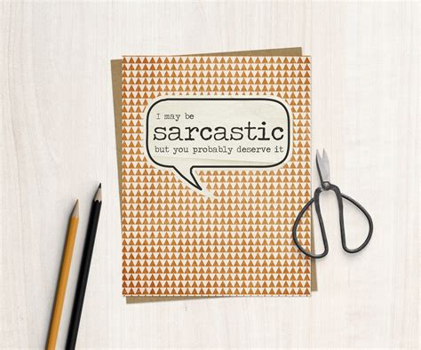 Funny Sarcastic Greeting Card Sarcasm Sarcastic Funny - Etsy