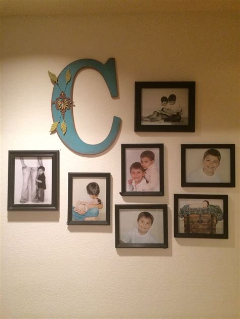 Wall picture collage with family letter | Letter wall decor, Wall decor ...