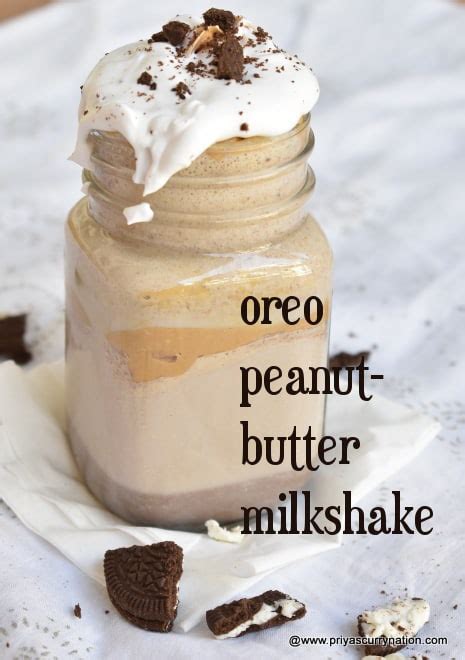 peanut butter oreo milkshake recipe | how to make oreo milkshake - Priya's Curry Nation