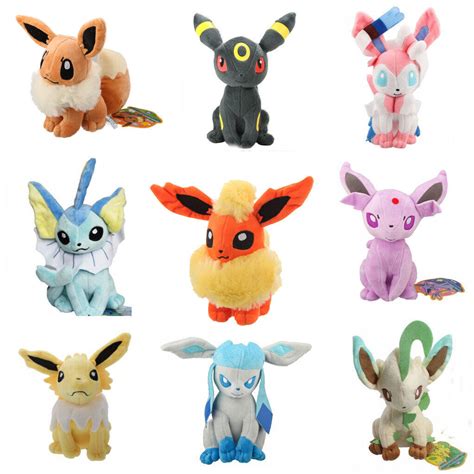 Pokemon Evolution Of Eevee Plush Kids Toys Doll Eeveelution Rare Character Teddy | eBay