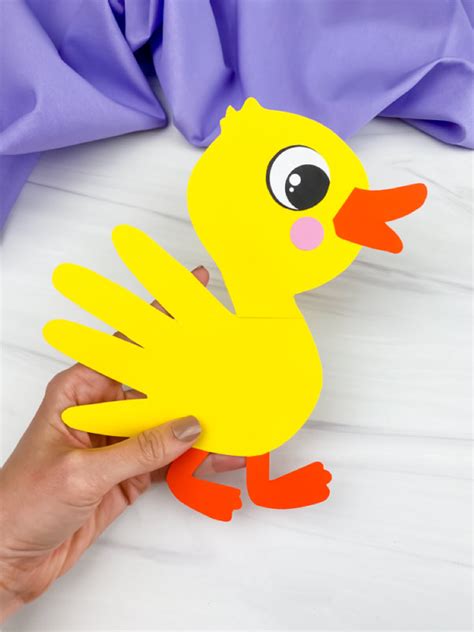 Duck Handprint Craft For Kids [Free Template]