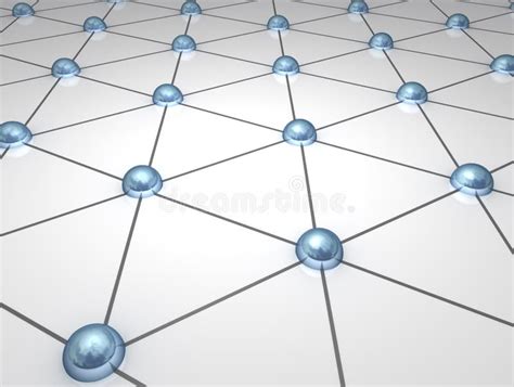 3D atomic network nodes stock illustration. Illustration of central ...