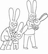 Simon Rabbit Coloring Pages sketch template