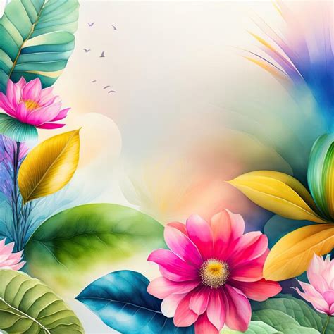 Premium AI Image | Watercolor Natural Botanical Background