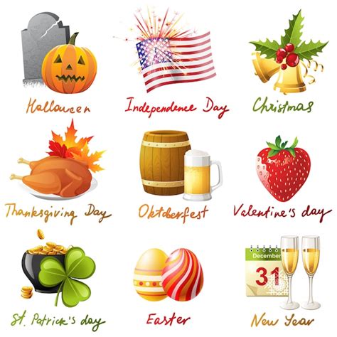 All holidays | Premium Vector