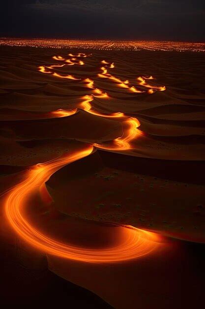 Premium AI Image | Amazing View Sand Dunes and Roads in Dubai Awesome