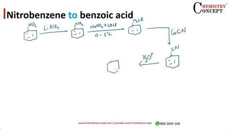 Nitrobenzene to benzoic acid | Conversion of Organic Chemistry - YouTube