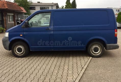 Blue delivery truck stock image. Image of vehicle, transportation ...