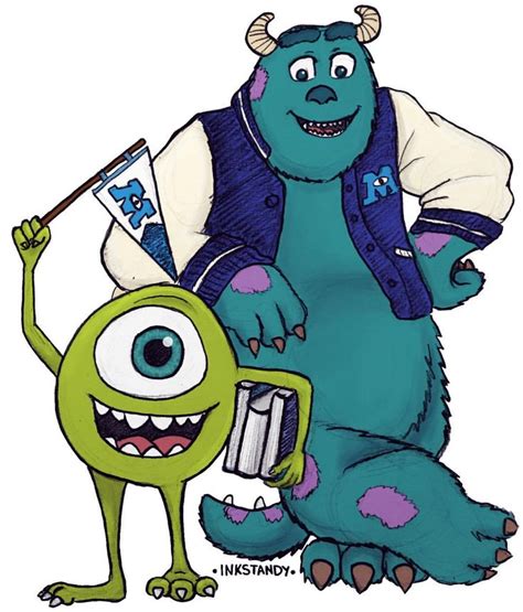 🧢💚Monsters University💜💙 ️Fan Art 🖌 One of my #Pixar favorites !! An amazing follow up to the ...