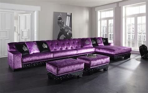 Furnish your room with a new purple sofa - Designalls | Purple sofa, Purple furniture, Purple rooms