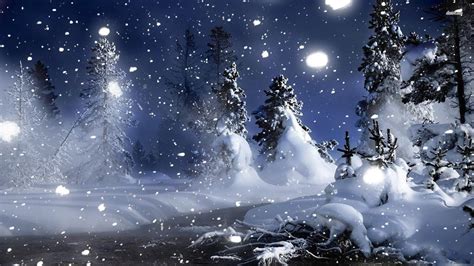 Snowy Night Wallpapers - Top Free Snowy Night Backgrounds - WallpaperAccess