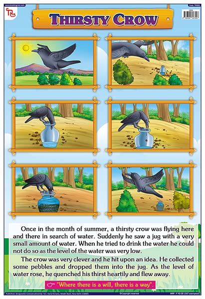 Buy TMS01E | TEACHINGNEST Thirsty Crow Chart | English Moral Story | Laminated 33x48 cm (13x19 ...