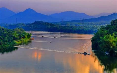 song-huong-hue | Landscape illustration, River, Scenery