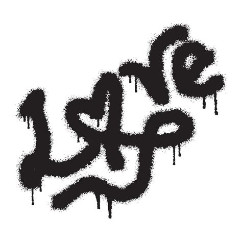 Graffiti love word with black spray paint. Vector illustration 20898200 Vector Art at Vecteezy