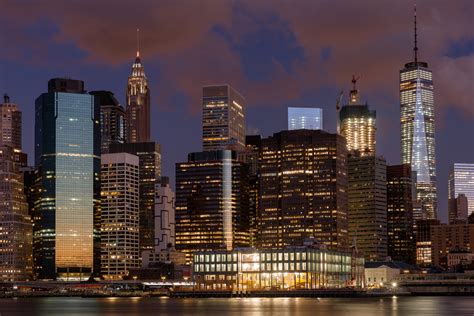 New York Skyline At Night Free Stock Photo - Public Domain Pictures