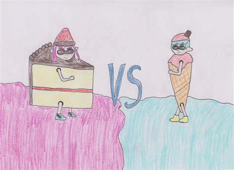 Ice Cream Vs Cake by chibi-robo64 on DeviantArt