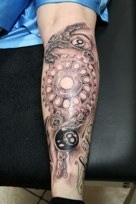 BMX chain gear 8Ball Tattoo by 2Face-Tattoo on DeviantArt