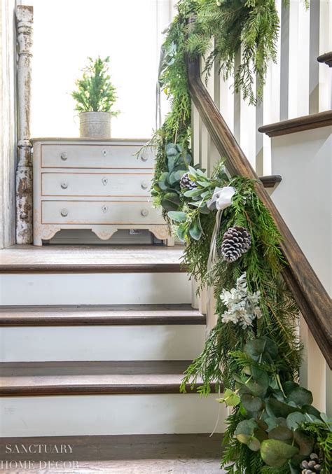 How to Put Garland on a Staircase - Sanctuary Home Decor