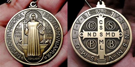 St. Benedict Medal with Exorcism & Blessing - Roman Catholic Man