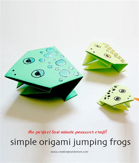 Origami Jumping Frogs For The Passover Seder - creative jewish mom
