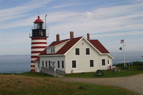 West Quoddy Head Light, Lubec, ME, USA. This is the eastern most point of the continental US ...