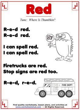 Learn The Color Red | Color songs preschool, Color songs, Preschool colors