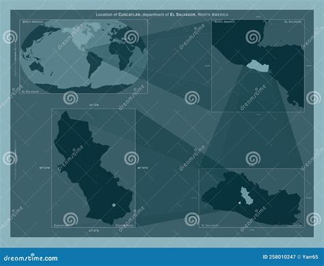 Cuscatlan, El Salvador. Described Location Diagram Stock Illustration ...