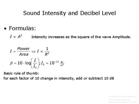 Sound Intensity Equation Examples - Tessshebaylo