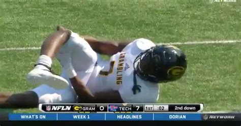 Grambling State Player Suffers Gruesome Injury, Left With Leg On Sideways & Bone Sticking Out ...