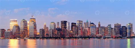 New York City Manhattan downtown skyline 8311749 Stock Photo at Vecteezy