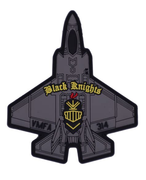 Official VMFA-314 Black Knights F-35 Shoulder Patch – MarinePatches.com - Custom Patches ...