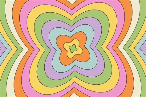 Groovy psychedelic flower background, retro | Premium Photo ...