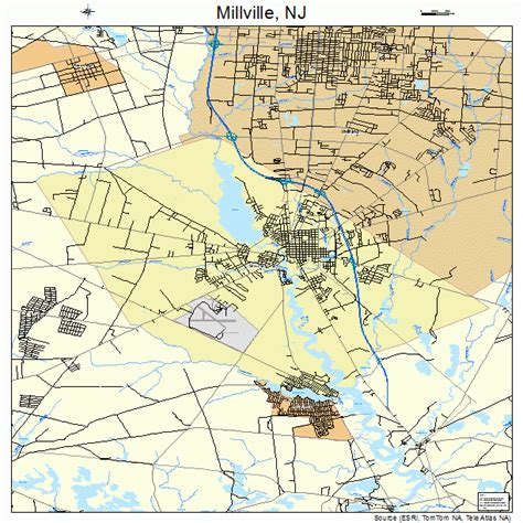 Millville New Jersey Street Map 3446680