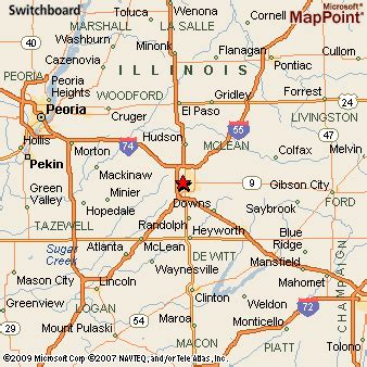 Bloomington, Illinois Area Map & More