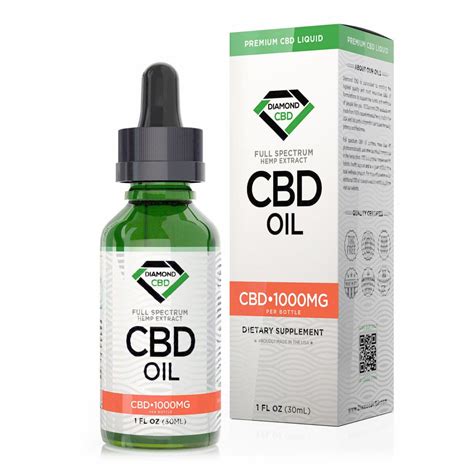 Diamond CBD, CBD Oil, Unflavored, 1oz, 1000mg CBD - CBD.market