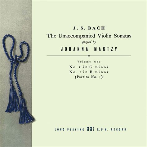 Johanna Martzy - Bach: The Unaccompanied Violin Sonatas & Partitas Vol.1 (바흐: 무반주 소나타와 파르티타 1집 ...