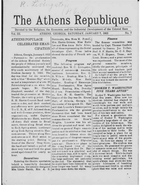 Historic Georgian African American Newspapers from 1886-1926 Now Available Free Online | ASALH ...