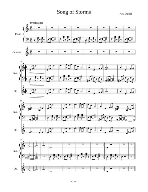 Song of Storms Sheet music for Piano, Flute other (Solo) | Musescore.com