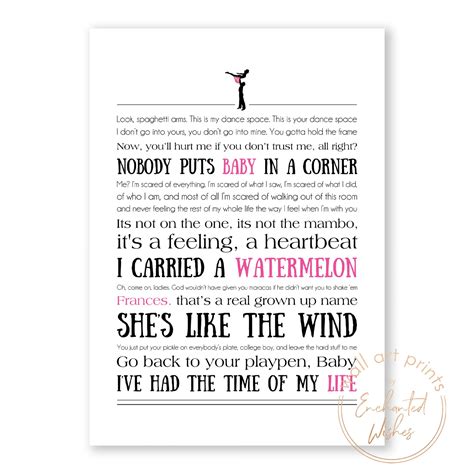 Dirty Dancing Quotes - Printable Print | Printable Wall Art