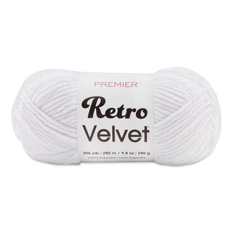 Premier Retro Velvet Yarn - White | BLICK Art Materials