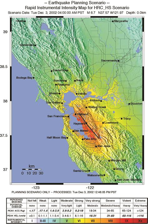 earthquake map bay area